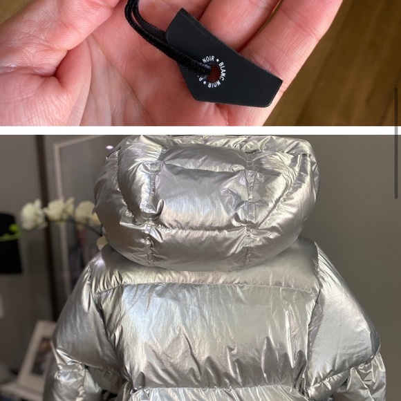 Blanc Noir Mont Blanc Down Puffer Jacket Silver XS - Picture 4 of 6